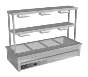 DROP-IN BAIN MARIE WITH 2 TIER GANTRY CH.BM.D.GDD.3