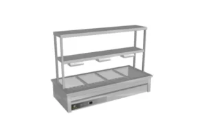 DROP-IN BAIN MARIE WITH 2 TIER GANTRY CH.BM.D.GDB.3
