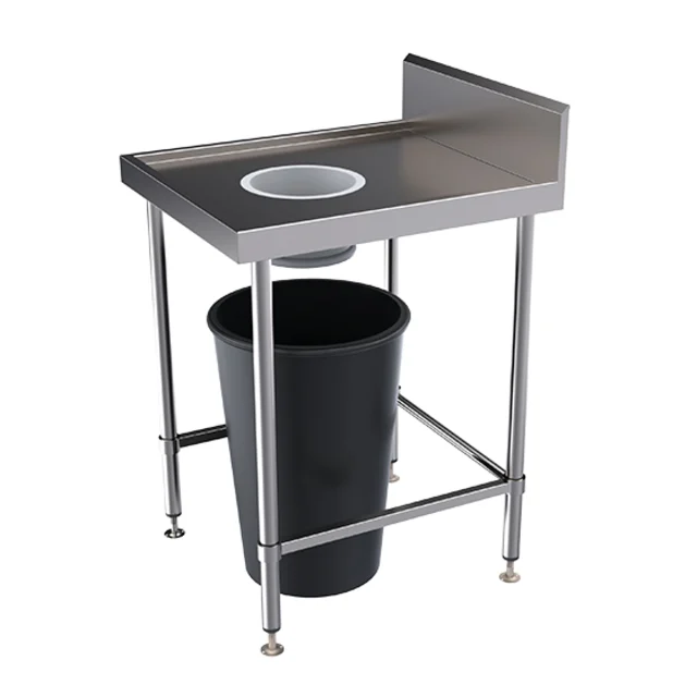 STAINLESS STEEL SINK BENCH WITH SPLASHBACK & LARGE CENTRE BOWL SS05.7.****PW