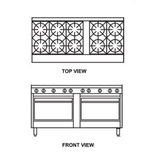 OVEN RANGE, DOUBLE OVEN (GAS) PF10228